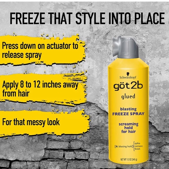 Got2b Glued Blasting Freeze Hairspray Aero 12oz - Picture 2 of 10